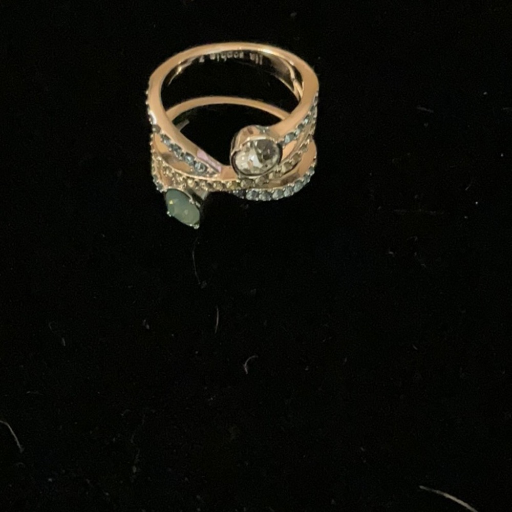 Layered cubic zirconia ring